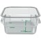 Carlisle 7.13 in. x 7.13 in. x 3.8 in. 2 qt. Squares Polycarbonate Food Storage Container - Clear